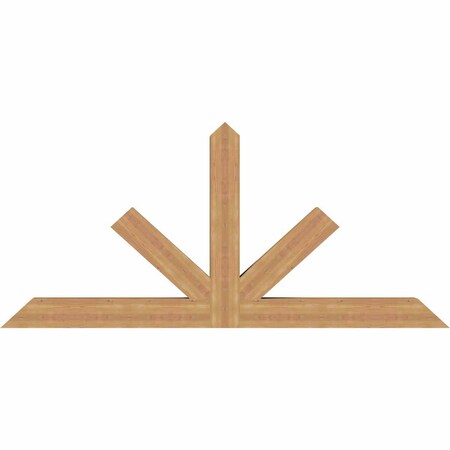 Ekena Millwork Saratoga Timber Gable Bracket, Western Red Cedar, 84"W x 38"H x 5 1/2"D x 5 1/2"F, 11/12 Pitch GBW084X38X0606SAR00SWR
